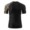 HUGE SPORTS Men's Splice UV Sun Protection UPF 50+ Skins Rash Guard Short Sleeves(Sea Forest, 3XL) view 4