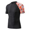 HUGE SPORTS Men's Splice UV Sun Protection UPF 50+ Skins Rash Guard Short Sleeves(Bee Together, 2XL) view 1