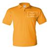 Add Your Own Text Design Custom Personalized Digitally Printed Adult Polo Shirt (Large, Gold) view 1