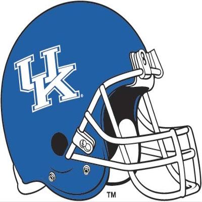 6 Inch Football UK University of Kentucky Wildcats Logo Removable Wall Decal Sticker Art NCAA Home Room Decor 6 by 5 Inches
