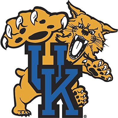 3 Inch UK University of Kentucky Wildcats Logo Removable Wall Decal Sticker Art NCAA Home Room Decor 3.5 by 3.5 Inches