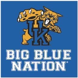 4 Inch Big Blue Nation UK University of Kentucky Wildcats Logo Removable Wall Decal Sticker Art NCAA Home Room Decor 3.5 by 4 Inches