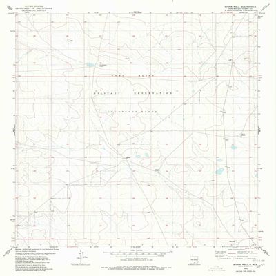 Stone Well NM topo map, 1:24000 Scale, 7.5 X 7.5 Minute, Historical, 1980, Updated 1980, 27 x 22 in - Tyvek