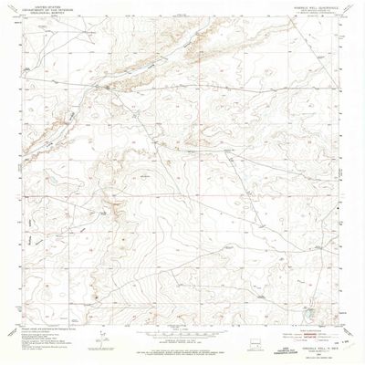 Ninemile Well NM topo map, 1:24000 Scale, 7.5 X 7.5 Minute, Historical, 1951, Updated 1975, 27 x 22.1 in - Tyvek