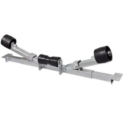 vidaXL Adjustable Boat Trailer Guide Poles, Bunk Side Guides for Boat Lift, Roller Bunks, Pontoon & Jon Trailer, Tritoons, Jetski, Brackets, Mounting Kit, Stabilizer, 2PCS Set Gray