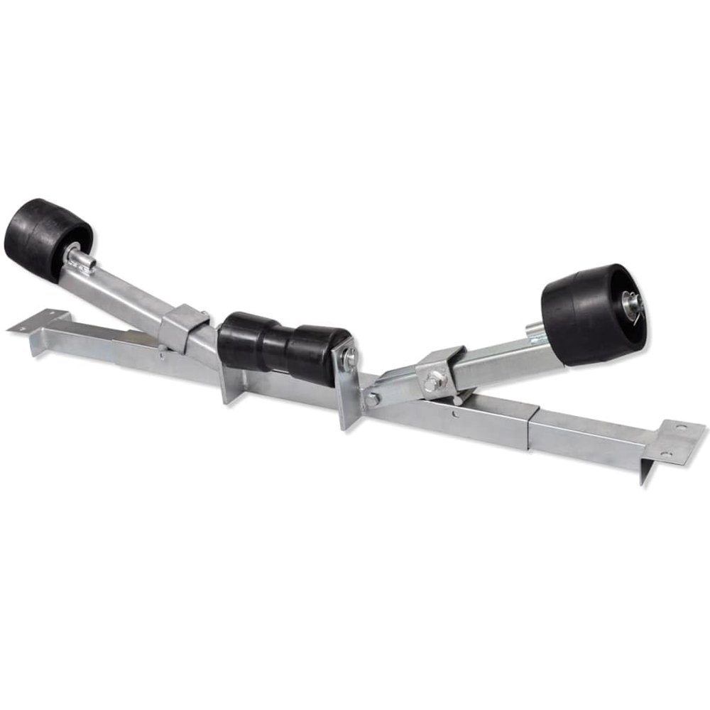 vidaXL Adjustable Boat Trailer Guide Poles, Bunk Side Guides for Boat Lift, Roller Bunks, Pontoon & Jon Trailer, Tritoons, Jetski, Brackets, Mounting Kit, Stabilizer, 2PCS Set Gray