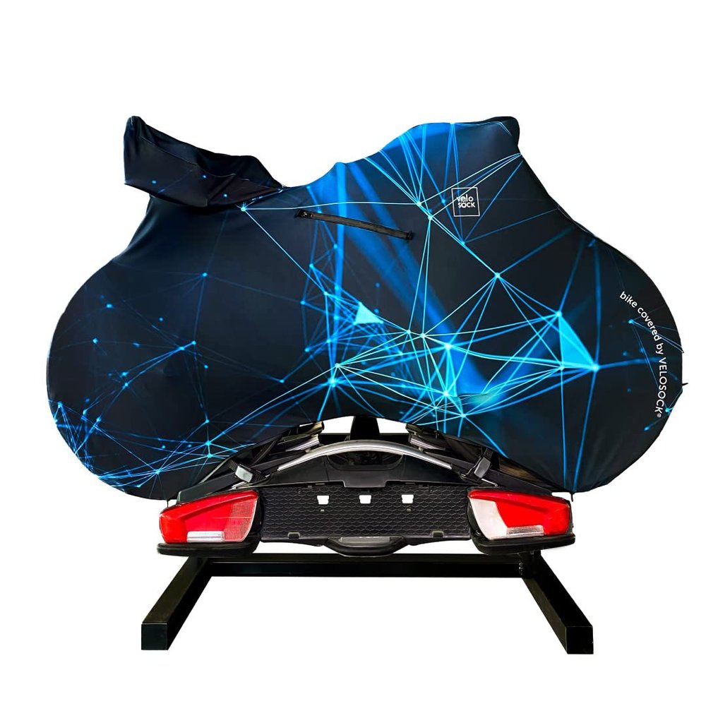 VELOSOCK Complete Bike Cover (RAY/Road)  Keeps Floors & Cars Dirt-Free, Fits 99% of Road Bikes for Indoor Storage & Transport