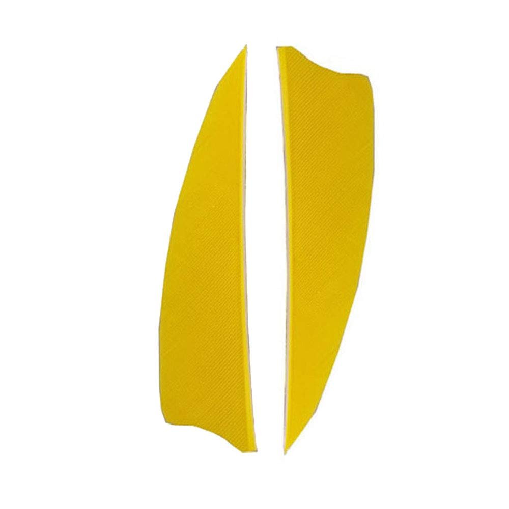 50 Pcs Turkey Feather Fletching 3 Inch Right Wing Arrow Feathers Vanes(Yellow)
