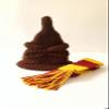Crochet Newborn Sorting hat Baby Photo Prop Outfit Brown view 2