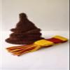 Crochet Newborn Sorting hat Baby Photo Prop Outfit Brown view 3