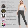 Hybrid & Company Womens Business Millennium Slim Bootcut Pants P44972BL Charcoal L view 2