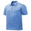 DRIEQUIP Moisture Wicking Electric Heather Polo Shirts-S-TrueRoyalElectric view 1