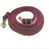 flat braided paracord reins burgundy FR28 view 1