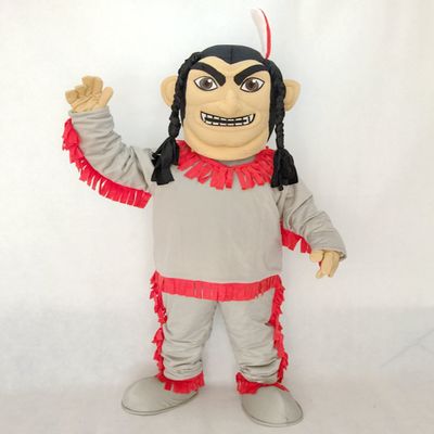 rushopn Cute Native American Indian Mascot Costume in Red Bottom