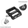 BIKEIN PRO MTB Bike Pedals Nylon Fiber Non-Slip 9/16 Inch Bicycle Platform Flat Pedals for Road Mountain BMX Bike Black view 3