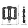 BIKEIN PRO MTB Bike Pedals Nylon Fiber Non-Slip 9/16 Inch Bicycle Platform Flat Pedals for Road Mountain BMX Bike Black view 4