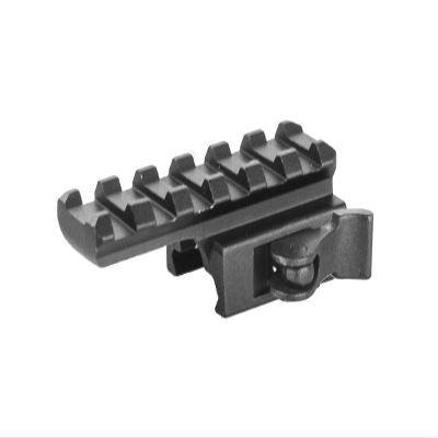 Lion Gears BridgeMount Rail Tactical Picatinny Cantilever .5" Riser, 2.5" Long with 6 Slots - Quick Detachable, BM0605EXQR,Black