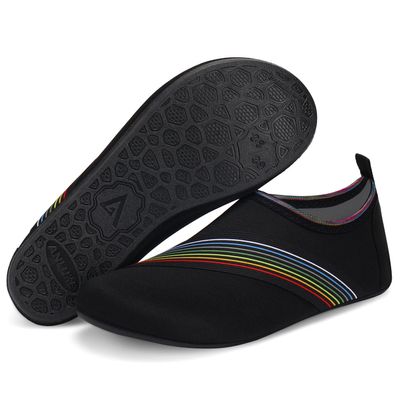 ANLUKE Water Shoes Barefoot Aqua Yoga Socks Quick-Dry Beach Swim Surf Shoes for Women Men Black/Lace 40/41