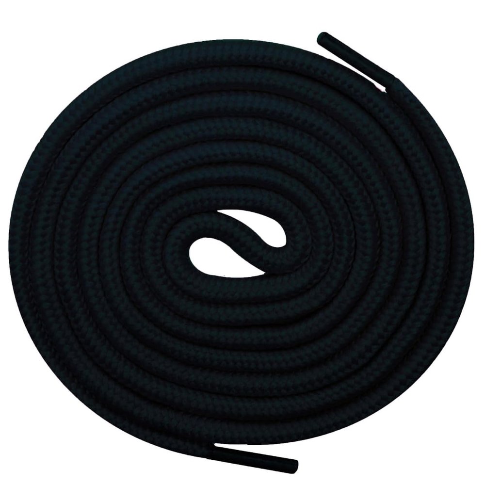 150cm / 59" Long 4mm Round Shoelaces Coloured Cord Suitable for Adult and Kids Sport Trainers Hi-tops Football Boots Laces (Black)