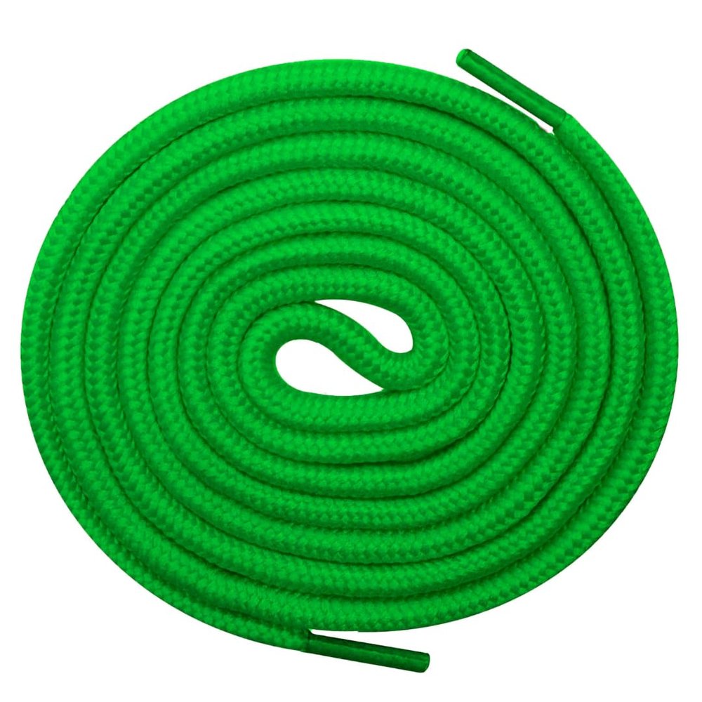 150cm / 59" Long 4mm Round Shoelaces Coloured Cord Suitable for Adult and Kids Sport Trainers Hi-tops Football Boots Laces (Bright Green)