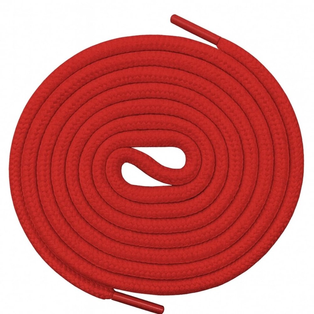 150cm / 59" Long 4mm Round Shoelaces Coloured Cord Suitable for Adult and Kids Sport Trainers Hi-tops Football Boots Laces (Red)