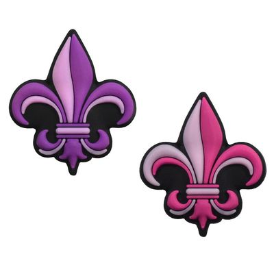 Fleur de Lis 2-Sided Purple and Pink Tennis Racket Vibration dampener Tennis Accessories for Girls 2 Pack