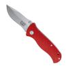 Cat 7-1/2 Inch Drop-Point Folding Knife, 3 Inch Blade, Pocket Clip, Hunting, Fishing, Rope, Outdoors - 980125, Red view 1