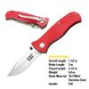 Cat 7-1/2 Inch Drop-Point Folding Knife, 3 Inch Blade, Pocket Clip, Hunting, Fishing, Rope, Outdoors - 980125, Red view 3