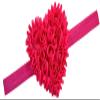 Funny Girl Designs Shabby Chiffon Valentines Heart Elastic Baby Headband (Elastic (12 Months - 5 Years), Hot Pink) view 1