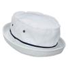 e4Hats.com Big Size Striped Roll Up Bucket Hat - White Navy 2XL-3XL view 2