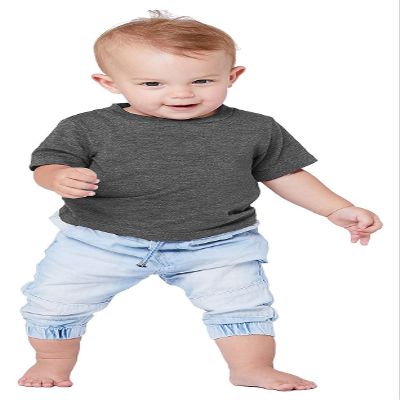 BELLA+CANVAS Infant Jersey Short Sleeve T-Shirt 12-18MOS Dark Gry HTHR