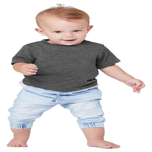 BELLA+CANVAS Infant Jersey Short Sleeve T-Shirt 3-6MOS Dark Gry HTHR