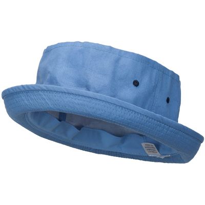 e4Hats.com Big Size Striped Roll Up Bucket Hat - Sky Navy 2XL-3XL