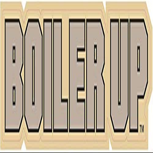 8 Inch Boiler Up Purdue University Boilermakers PU Logo Removable Wall Decal Sticker Art NCAA Home Room Decor 8 by 2 Inches