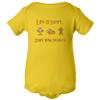 Baby Life is Short Start with Dessert Cute Pie Face Onsie-Yel-12M Yellow view 1