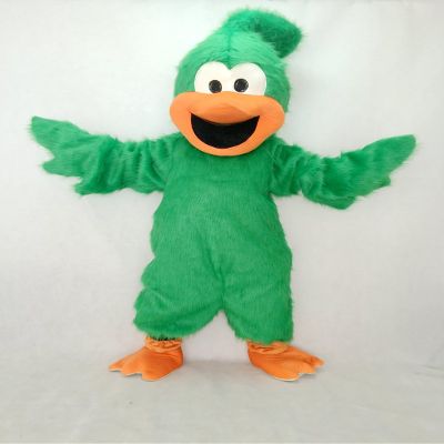 rushopn Adorable New Green Plush Roadrunner Bird Mascot Costume