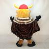rushopn Cute Thor the Giant Viking Mascot Costume with Red Hemlet view 3