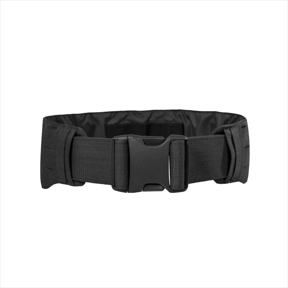 Tasmanian Tiger Warrior Belt LC, Tactical Utility Belt, Laser Cut MOLLE System, Hook-and-Loop Attachment, Black - Medium