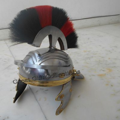 ROMAN LEGIONAIRE Soldier Centurion Steel HELMET ARMOR with sca RED BLACK PLUME