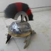 ROMAN LEGIONAIRE Soldier Centurion Steel HELMET ARMOR with sca RED BLACK PLUME view 1