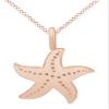 AFFY Silhouette Starfish Animal Love Charm Pendant Necklace in 14K Rose Gold Over Sterling Silver view 1