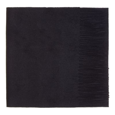 100% Lambswool Plain Scarf, Black