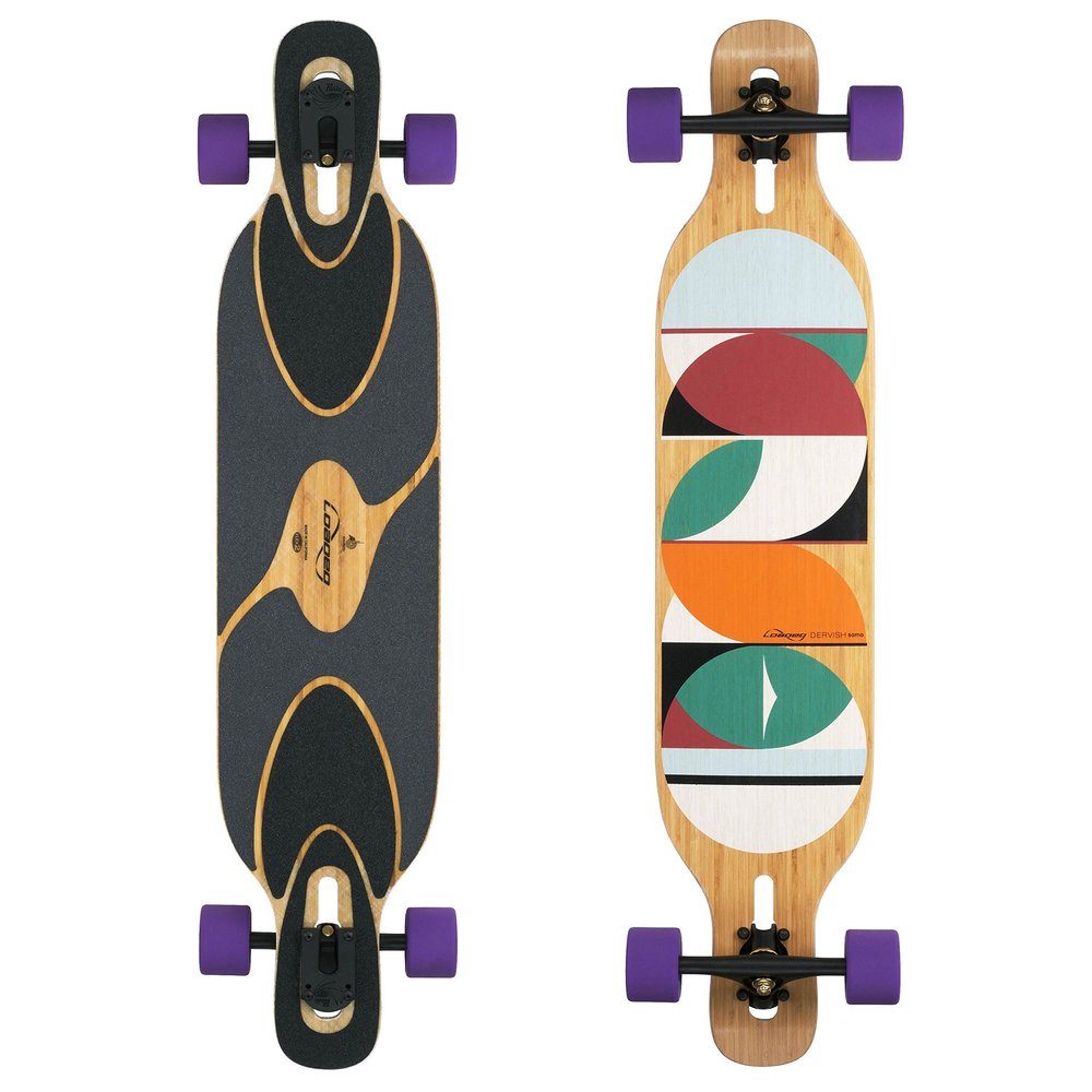 Loaded Boards Dervish Sama Bamboo Longboard Skateboard Complete (83a Durian, Flex 2)