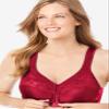 Comfort Choice Women's Plus Size Easy Enhancer Front-Close Wireless Bra - 52 DD, White view 4