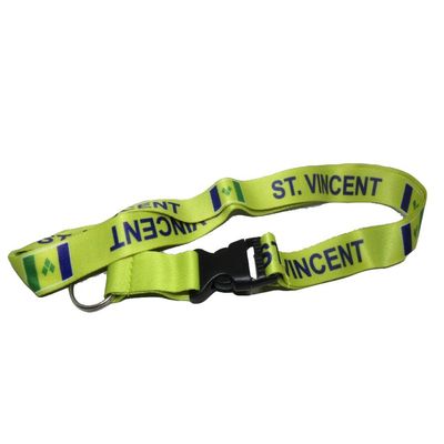 32" St. Vincent & Grenadines Country Flag Lanyard with Detachable Key Ring
