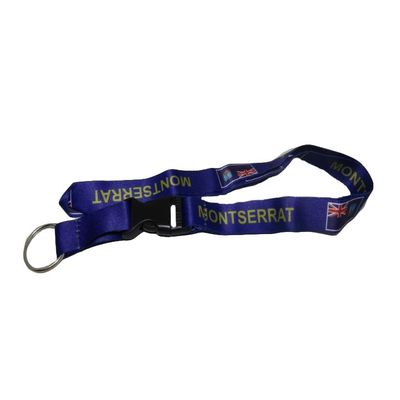 32" Montserrat Country Flag Lanyard with Detachable Key Ring