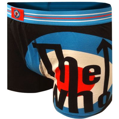 Mad Engine Men's The Who Rock Band Black Boxer Briefs (Small)
