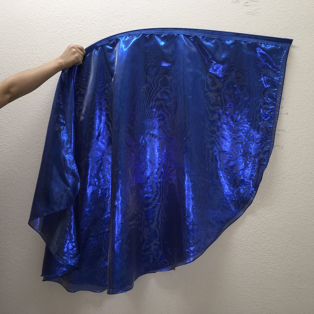 Deep Metallic Blue Poly Quills Lame Worship Flags (Royal)