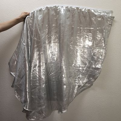 Silver Metallic Poly Quills Lame Worship Flags Platinum (Silver)