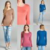 Emmalise Women's Basic Athletic Fit Tshirt Long Sleeves Round Crew Neck Tee (1Pk Mustard, Small) view 3